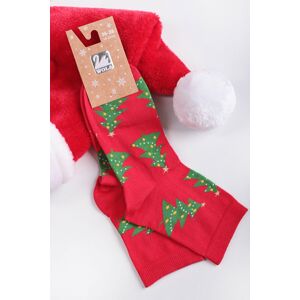 Červené vánoční ponožky 849