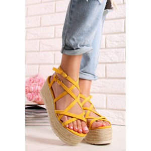 Žluté platformové sandály Laura