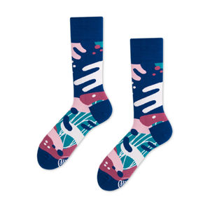 Modro-ružové ponožky Scribbles
