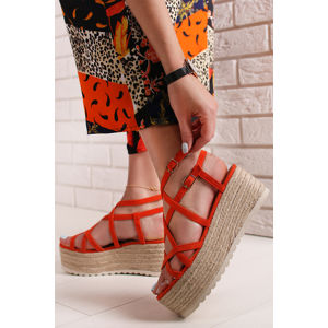 Oranžové platformové sandály Laura
