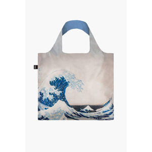 Béžovo-modrá eko taška Katsushika Hokusai The Great Wave