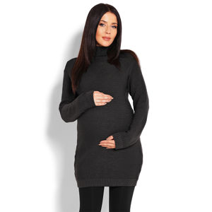 Tmavě šedý těhotenský pulovr 40009C