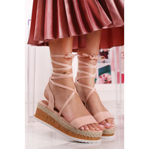Světle růžové platformové sandály Lucretia