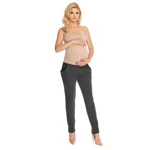 Tmavě šedé těhotenské teplákové kalhoty 0175