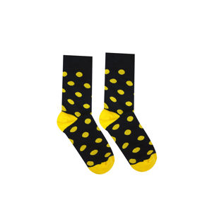 Modro-žluté tečkované ponožky Dots