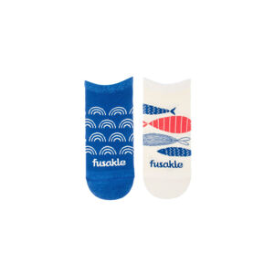 Béžovo-modré kotníkové ponožky Rybana