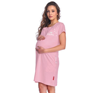 Světle růžová těhotenská noční košile TCB9992