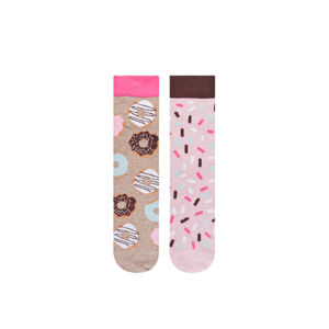 Dámske béžovo-ružové ponožky Doughnut