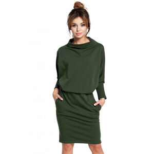 Tmavě zelené šaty BE 032
