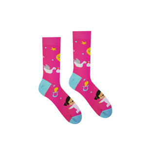Fuchsiové vzorované ponožky Little Girl