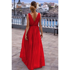 Červené dlouhé šaty Agnes