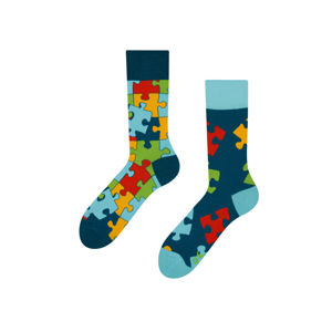 Vícebarevné ponožky Puzzle