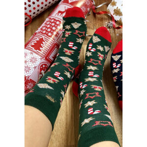 Červeno-zelené ponožky Christmas