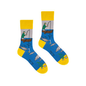 Šedo-modré ponožky Fishing Socks