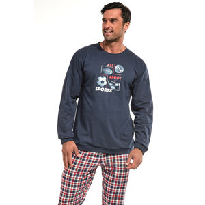 Pánské modro-červené pyžamo Sport
