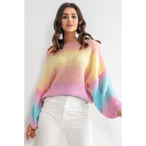 Světle růžový pulovr F1162