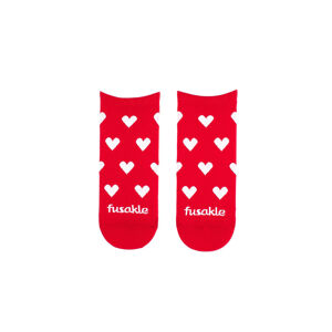 Červené kotníkové ponožky Láska
