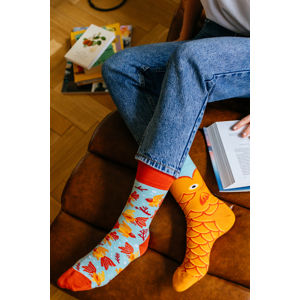 Modro-oranžové ponožky The Wish Fish