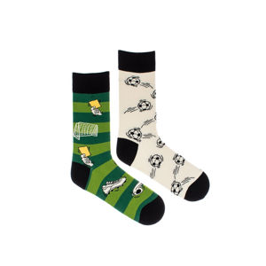 Béžovo-zelené ponožky Football
