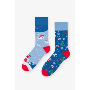 Modré vzorované ponožky More Presents 078