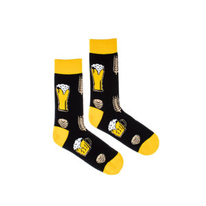 Žluto-černé ponožky Beer