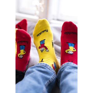 Žluto-červené ponožky Pat & Mat