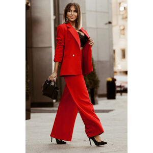 Červený komplet sako + kalhoty Simone
