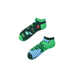 Zeleno-modré kotníkové ponožky Save The Planet Low