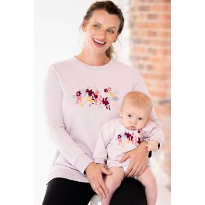 Světle růžový set pulovrů pro maminku a miminko Rebecca Floral Mama&Mini