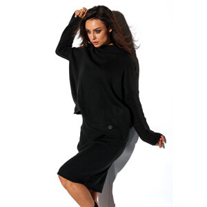 Černý set pulovr + sukně LS260