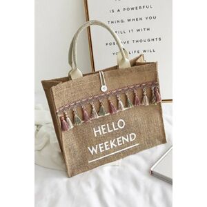 Béžová taška Hello Weekend