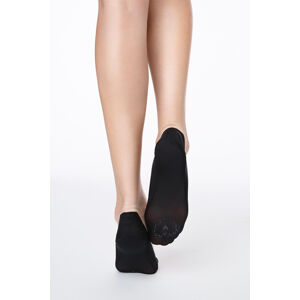 Černé balerínkové ponožky Lux Line Normal Abs