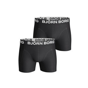 Černé boxerky Solid Cotton Stertch Shorts - dvojbalení