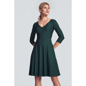 Tmavě zelené šaty M709