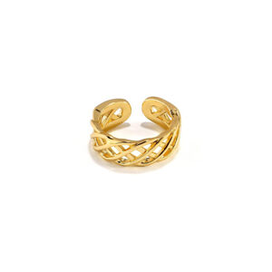 Prsten z chirurgické oceli ve zlaté barvě Jenna