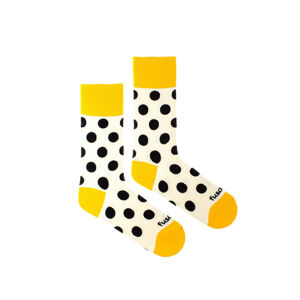 Béžovo-žluté ponožky s puntíky Kuličky Makové
