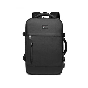 Černý cestovný batoh s USB adaptérom Lorry