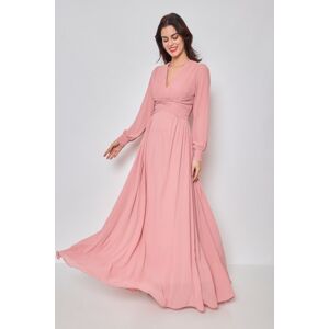 Světle růžové dlouhé šaty Celia