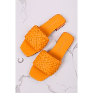Oranžové propletané sandály Salome