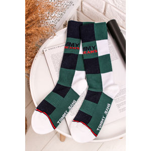 Zeleno-bílé ponožky Tommy Jeans Sock