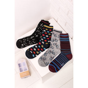 Pánské vícebarevné ponožky v dárkovém balení Laurence Bamboo Socks - čtyř balení