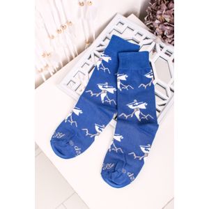 Modro-bílé ponožky Zbojník