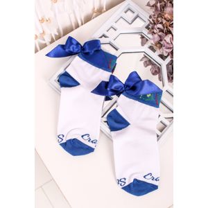 Modro-bílé ponožky Folk Mašle