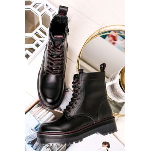 Černé kotníkové boty 44397