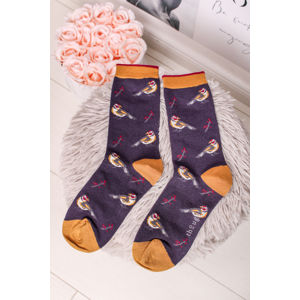 Fialové ponožky British Birds Socks