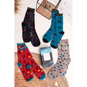Pánské vícebarevné ponožky dárkové balení Arcade Sock Box - 4pack