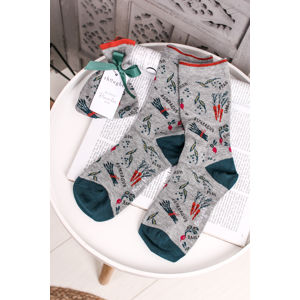 Šedo-zelené ponožky Agatha Bamboo Veggies Socks in a Bag