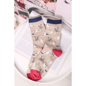 Béžové ponožky Goosey Lucy Bird Socks