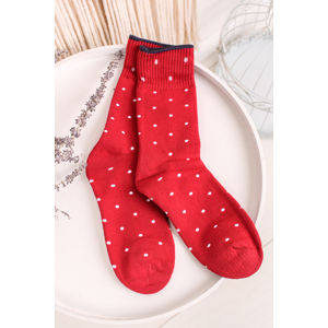 Červené tečkované ponožky z organické bavlny Walker Socks