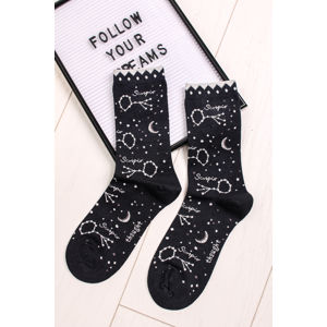 Černé vzorované ponožky Scorpio Bamboo Zodiac Star Sign Socks